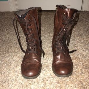 Brown Combat Boots